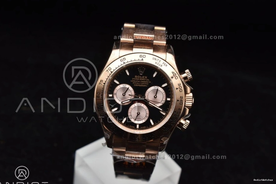 Best AllSeason Daytona RG RG QF Dial SH4130 on 1:1 V3 Bracelet 116505 Black Weight) 738 (Gain Edition 0128